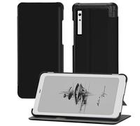 QIOFEARTH Case for Onyx BOOX Palma 6.13" Back Cover,New Lightweight PU Leather Cover,and Water-Safe, Foldable Protective Cover,Compatible BOOX Palma 6.13" E-Ink Protective case (Black)
