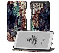QIOFEARTH Case for Onyx BOOX Palma 6.13" Back Cover,New Lightweight PU Leather Cover,and Water-Safe, Foldable Protective Cover,Compatible BOOX Palma 6.13" E-Ink Protective case (Colored Flower)