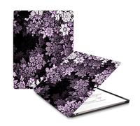 QIOFEARTH Case for Remarkable Paper Pro Tablet 11.8" (2024 Released) Lightweight and Hard Back Shell Protective Book Folio Cover,Have Auto Sleep/Wake,Pen Holder and Pen Tips Box (Light purple flowers)