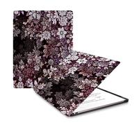 QIOFEARTH Case for Remarkable Paper Pro Tablet 11.8" (2024 Released) Lightweight and Hard Back Shell Protective Book Folio Cover,Have Auto Sleep/Wake,Pen Holder and Pen Tips Box (Pink White Flowers)