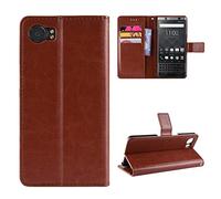 QiongniAN Case for BlackBerry DTEK70 Case Cover,Flip Leather Wallet Cover Case for BlackBerry KEYone BBB100-1 BBB100-2 BBB100-3 BBB100-4 BBB100-5 BBB100-6 BBB100-7 Case Brown