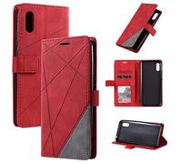 QiongniAN Case for Xiaomi Redmi 9A Leather Case, Case for Xiaomi Redmi 9A M2006C3LC M2006C3LG / Redmi 9AT M2006C3LVG / Redmi 9i M2006C3LII Flip Case Mobile Phone Case Red