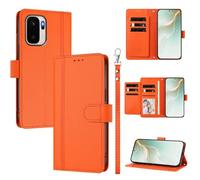 QiongniAN Compatible with 1+ Ace 6 Ultra Case,PU Leather Flip Cover Wallet Protector Compatible with OnePlus Ace 6 Ultra Phone Protective Case Orange