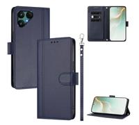 QiongniAN Compatible with Fairphone 6+、Gen. 6 Leather Case Blue | Magnetic Flip PU Leather Phone Protective Case,Card slots,Kickstand,Wristband,Compatible with MagSafe