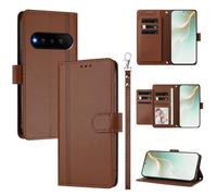 QiongniAN Compatible with Natural Ai Phone Case,PU Leather Flip Cover Wallet Protector Compatible with Natural Ai Phone BGX5 Protective Case Brown