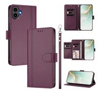 QiongniAN Compatible with Nothing CMF Phone 1 Case,PU Leather Flip Cover Wallet Protector Compatible with Nothing CMF Phone 1 Protective Case Violet