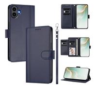 QiongniAN Compatible with Nothing CMF Phone 1 Case,PU Leather Flip Cover Wallet Protector Compatible with Nothing CMF Phone 1 Protective Case Blue