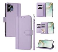 QiongniAN Compatible with Nothing CMF Phone 2 Pro Case,PU Leather Flip Cover Wallet Protector Compatible with Nothing CMF Phone 2 Pro Protective Case Purple