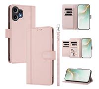 QiongniAN Compatible with Nothing CMF Phone 2 Pro Case,PU Leather Flip Cover Wallet Protector Compatible with Nothing CMF Phone 2 Pro Protective Case Pink