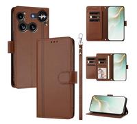 QiongniAN Compatible with Nothing Phone 3 Case,PU Leather Flip Cover Wallet Protector Compatible with Nothing Phone (3) Protective Case Brown