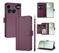QiongniAN Compatible with Nothing Phone 3 Case,PU Leather Flip Cover Wallet Protector Compatible with Nothing Phone (3) Protective Case Violet