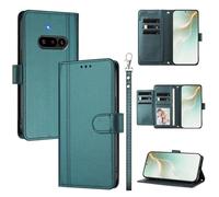 QiongniAN Compatible with Nothing Phone 3A Case,PU Leather Flip Cover Wallet Protector Compatible with Nothing Phone (3a) Protective Case Green