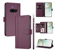 QiongniAN Compatible with Nothing Phone 3A Case,PU Leather Flip Cover Wallet Protector Compatible with Nothing Phone (3a) Protective Case Violet