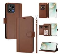 QiongniAN Compatible with Nothing Phone 3A Lite Case,PU Leather Flip Cover Wallet Protector Compatible with Nothing Phone (3a) Lite Protective Case Brown