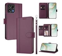 QiongniAN Compatible with Nothing Phone 3A Lite Case,PU Leather Flip Cover Wallet Protector Compatible with Nothing Phone (3a) Lite Protective Case Violet