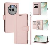 QiongniAN Compatible with Nothing Phone 3A Pro Case,PU Leather Flip Cover Wallet Protector Compatible with Nothing Phone (3a) Pro Protective Case Pink