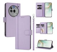 QiongniAN Compatible with Nothing Phone 3A Pro Case,PU Leather Flip Cover Wallet Protector Compatible with Nothing Phone (3a) Pro Protective Case Purple