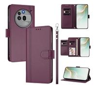 QiongniAN Compatible with Nothing Phone 3A Pro Case,PU Leather Flip Cover Wallet Protector Compatible with Nothing Phone (3a) Pro Protective Case Violet