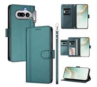 QiongniAN Compatible with Nothing Phone 4a Case,PU Leather Flip Cover Wallet Protector Compatible with Nothing Phone (4a) 5G A069 Protective Case Green
