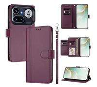 QiongniAN Compatible with Nothing Phone 4a Pro Case,PU Leather Flip Cover Wallet Protector Compatible with Nothing Phone (4a) Pro 5G A069P Protective Case Violet