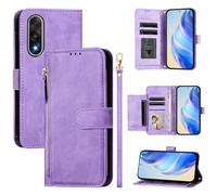 QiongniAN Compatible with OnePlus Ace 5 Ultra Case Cover,Compatible with OnePlus Nord 5 5G CPH2709 Flip PU Leather Zipper Wallet Protective Cases Purple
