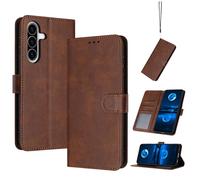 QiongniAN Compatible with Samsung Galaxy A36 5G Leather Case,Compatible with Samsung Galaxy A36 5G SM-A366E SM-A366E/DS SM-A366B SM-A366B/DS SM-A366U1 Case PU Leather Phone Flip Cover Brown