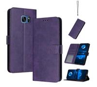 QiongniAN Compatible with Samsung Galaxy S7 Leather Case,Compatible with Samsung Galaxy S7 SM-G930F SM-G930A SM-G930P SM-G930V SM-G930T SM-G930S SM-G930FD Case PU Leather Phone Flip Cover Purple