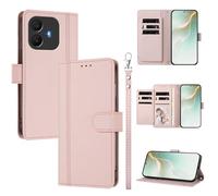 QiongniAN Compatible with TCL K70 4G Case,PU Leather Flip Cover Wallet Protector Compatible with TCL K70 Power 4G T522E Phone Protective Case Pink