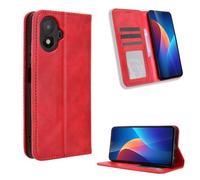 QiongniAN Compatible with TCL K70 SE Case Cover,PU Leather Flip Phone Protective Cover Compatible with TCL K70 SE 4G T453D Case Red
