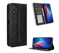 QiongniAN Compatible with TCL K70 SE Case Cover,PU Leather Flip Phone Protective Cover Compatible with TCL K70 SE 4G T453D Case Black