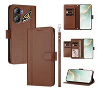QiongniAN Compatible with ZTE nubia Neo 3 Case,PU Leather Flip Cover Wallet Protector Compatible with ZTE nubia Neo 3 Phone Protective Case Brown