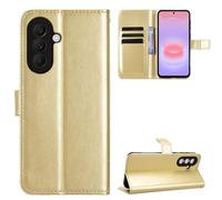 QiongniAN Flip Leathe Case Compatible with Samsung Galaxy A57 5G SM-A576B/DS Phone Protective Case Cover Gold