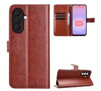 QiongniAN Flip Leathe Case Compatible with Samsung Galaxy A57 5G SM-A576B/DS Phone Protective Case Cover Brown
