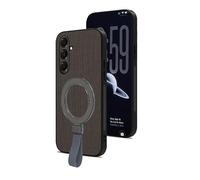 QiongniAN Mobile phone case with built-in stand Compatible with Samsung Galaxy A17 4G SM-A175F/DS/Galaxy A26 5G SM-A266B Protective Cover Grey