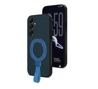 QiongniAN Mobile phone case with built-in stand Compatible with Samsung Galaxy A17 4G SM-A175F/DS/Galaxy A26 5G SM-A266B Protective Cover Blue