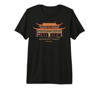 Qiongzhu Temple, Hand-Drawn, Kunming, China Premium T-Shirt