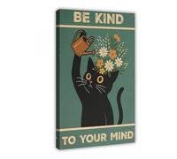 QIOTBVV Be Kind to Your MindCanvas Poster Wall Art Decor Print Picture Paintings for Living Room Bedroom Decoration24x36inch(60x90cm)