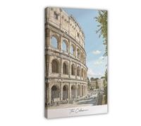 QIOTBVV Colosseum Rome PrintCanvas Poster Bedroom Decor Landscape Office Room Decor Gift12x18inch(30x45cm)