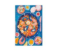 QIOTBVV Delicious Fresh PaellaCanvas Poster Bedroom Decor Landscape Office Room Decor Gift12x18inch(30x45cm)