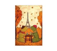 QIOTBVV Dinosaur Paris PosterCanvas Poster Wall Art Decor Print Picture Paintings for Living Room Bedroom Decoration12x18inch(30x45cm)