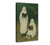 QIOTBVV Ghosts Reading StoriesCanvas Poster Bedroom Decor Landscape Office Room Decor Gift20x30inch(50x75cm)