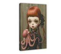 QIOTBVV Maya And The Octopus DollCanvas Poster Wall Art Decor Print Picture Paintings for Living Room Bedroom Decoration16x24inch(40x60cm)