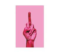 QIOTBVV Offensive Middle Finger Art Posters Canvas Poster Bedroom Decor Landscape Office Room Decor Gift 8" L X 12" W