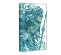 QIOTBVV Poseidon God of The SeaCanvas Poster Bedroom Decor Landscape Office Room Decor Gift20x30inch(50x75cm)