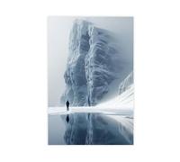 QIOTBVV Reflections of The Arctic's Silent Landscape Canvas Poster Wall Art Decor Print Picture Paintings for Living Room Bedroom Decoration 8" L X 12" W