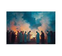 QIOTBVV Religious RitualCanvas Poster Bedroom Decor Landscape Office Room Decor Gift12x18inch(30x45cm)