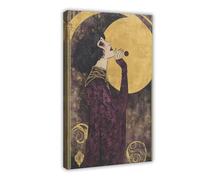 QIOTBVV Retro Mystique Witchcraft ArtCanvas Poster Bedroom Decor Landscape Office Room Decor Gift12x18inch(30x45cm)