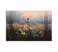 QIOTBVV Wildflower MeadowCanvas Poster Bedroom Decor Landscape Office Room Decor Gift20x30inch(50x75cm)