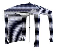 Qipi Beach Cabana - Easy to Set Up Canopy, Waterproof, Portable 6' x 6' Beach Shelter, Included Side Wall, Shade with UPF 50+ UV Protection, Ultimate Sun Umbrella - for Kids, Family - Sailor Stripes