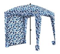 Qipi Beach Cabana - Easy to Set Up Canopy, Waterproof, Portable 6' x 6' Beach Shelter, Included Side Wall, Shade with UPF 50+ UV Protection, Ultimate Sun Umbrella - for Kids, Family - Sea Life